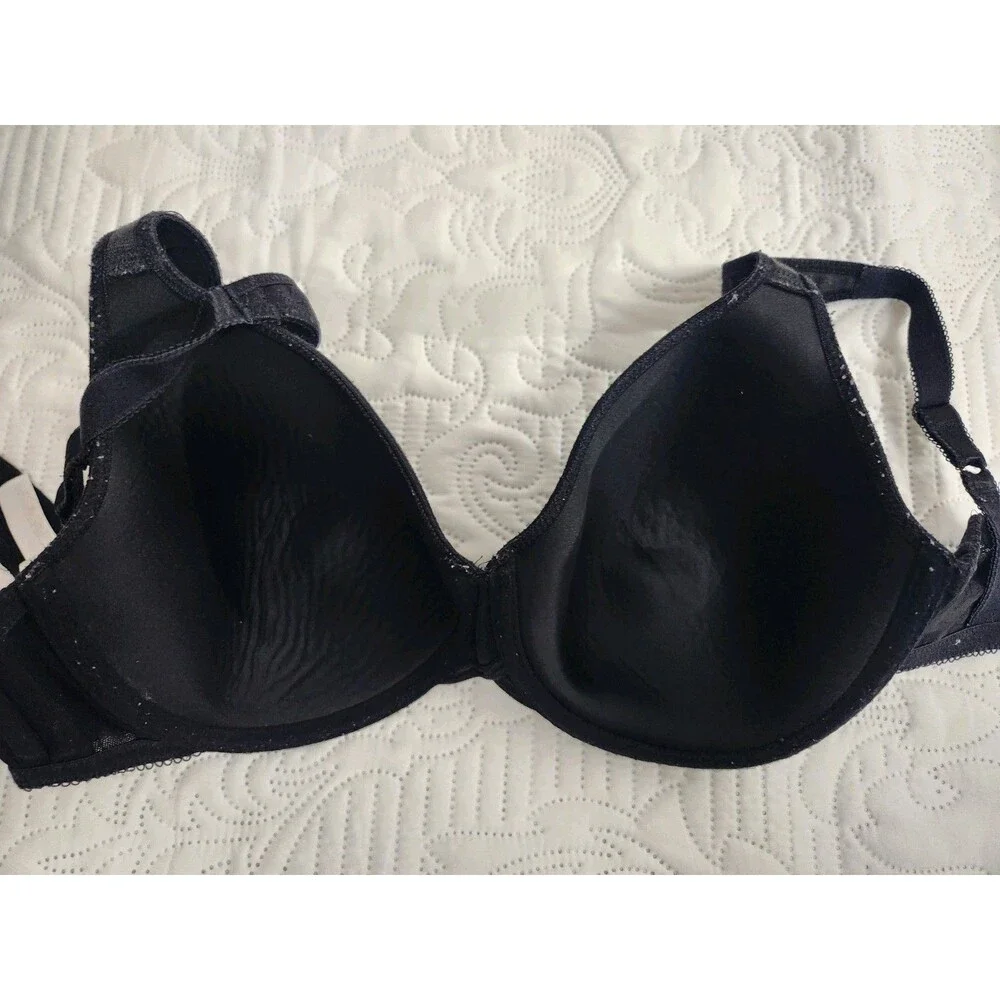Wacoal Awareness Full Figure Contour Lined Underwire Bra Black Size 34DDD 853167